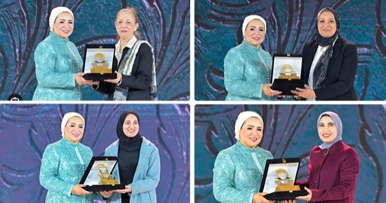 ملهمات مصر وراء كل نجاح حكاية.. «اليوم السابع» تحاور المكرّمات من السيدة انتصار السيسى.. نماذج مضيئة أثبتت أن الإبداع لا حدود له.. غادة فاروق: هذه أصعب محطات حياتى.. ونازلى مدكور: تكريمي دعم للمرأة المصرية