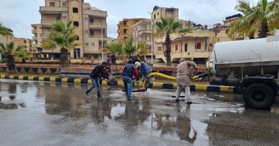 30 صورة توضح نجاح شركات المياه فى شفط مياه الأمطار والتعامل مع موجة الطقس السيئ