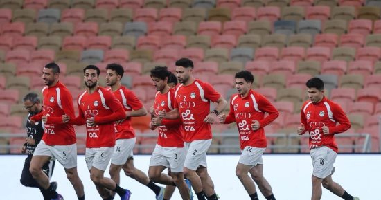 منتخب مصر يختتم تدريباته لمواجهة السعودية غدا.. صور