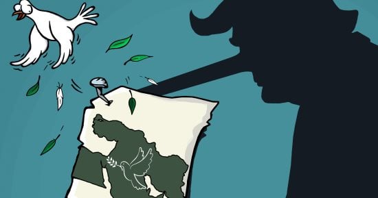 أمريكا والسلام الكاذب فى كاريكاتير اليوم السابع