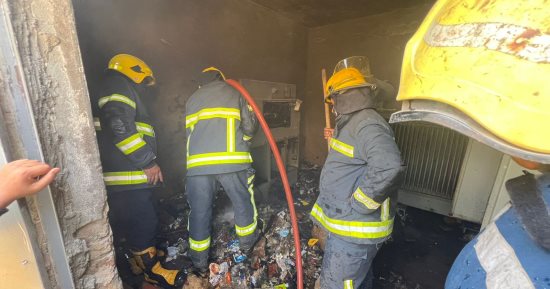 السيطرة على حريق مخلفات داخل غرفة كهرباء بمحطة مترو المعصرة