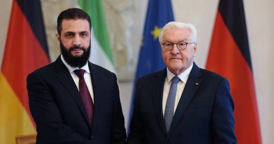 الشرع يلتقي رئيس ألمانيا فى أول زيارة لبرلين بعد سقوط الأسد 