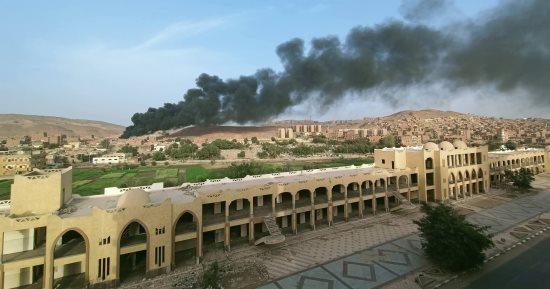 حريق محدود بحوش منزل فى أسوان دون إصابات