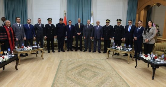 محافظ الجيزة يستقبل مدير الأمن للتهنئة بالعيد القومى للمحافظة