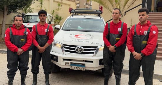 الهلال الأحمر المصرى يعلن درجة الاستعداد لمواجهة تقلبات الطقس