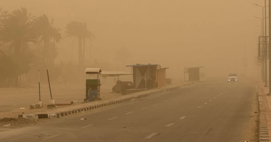 خريطة المحافظات المتأثرة بالرمال والأتربة الخميس والجمعة