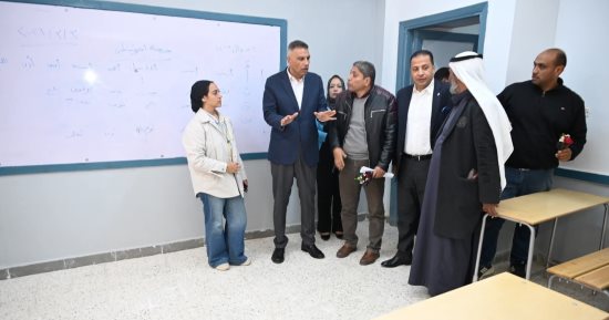 محافظ جنوب سيناء يتفقد أعمال تطوير مدرسة وادى فيران الثانوية الصناعية