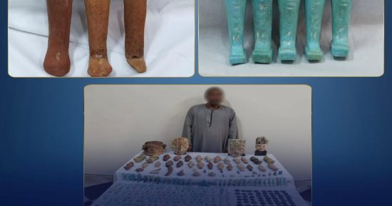 مغارة علي بابا.. الصور الأولى لـ 277 قطعة أثرية استخرجها نباشو الجبال بالمنيا