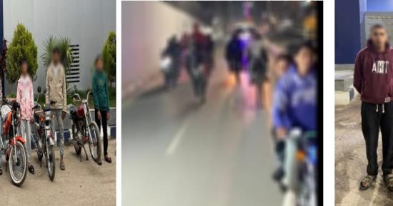 نهاية رحلة "البحث عن اللايك".. سقوط 8 شباب استعرضوا بدراجاتهم داخل نفق بالشرقية