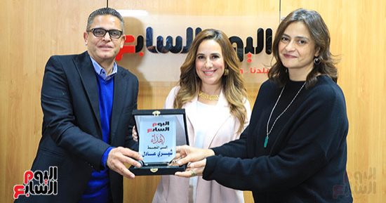 اليوم السابع يكرم النجمة شيري عادل بعد نجاحها في مسلسل فن الحرب.. صور