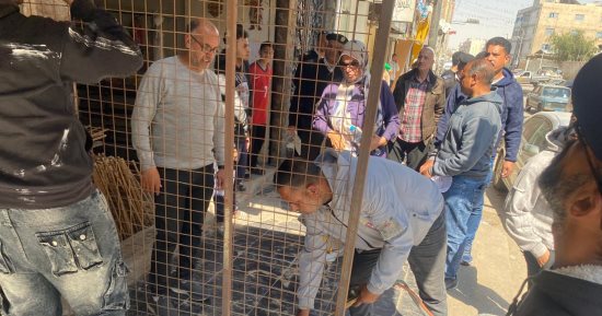 رفع 60 حالة إشغال طريق وإزالة 34 تندة وحاجز حديدى بحى ثانِ الإسماعيلية
