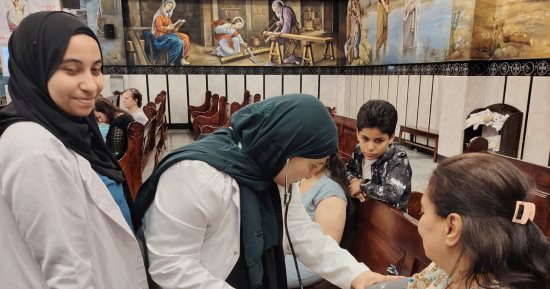 تفاصيل أعمال التأمين الطبي لعيد القيامة بكنيسة السيدة العذراء والقديس أبانوب بدهب
