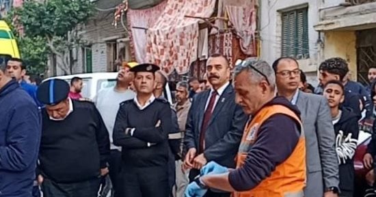 انهيار داخلي بعقار في منشية النزهة بالإسكندرية وإنقاذ عالقين
