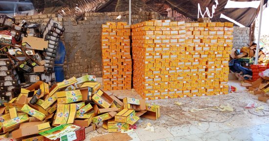 تموين الغربية: ضبط 6.5 طن زبيب مجهولة المصدر ومغشوش داخل مصنع غير مرخص بالسنطة