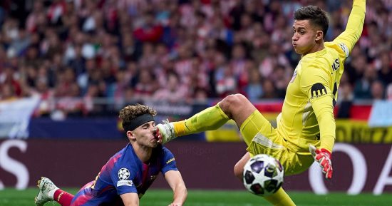 تفاصيل خروج برشلونة من دورى أبطال أوروبا على يد أتلتيكو مدريد.. فيديو