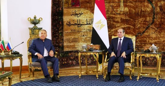 رئيس تتارستان يعرب عن تقديره للدور الجوهرى لمصر فى الشرق الأوسط وأفريقيا 