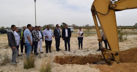 رئيس مياه القناة يتابع ميدانيًا مشروع استثمار 330 فدان بسرابيوم 