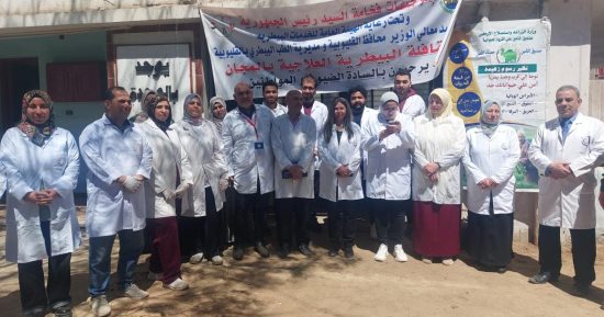 صرف العلاج مجانا.. فحص 1235 من الأبقار والأغنام والطيور بقافلة بيطرية ببنها
