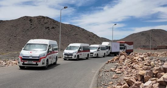 التضامن والهلال الأحمر ينظمان قافلة طبية شاملة بمنطقة حميثرة بالبحر الأحمر