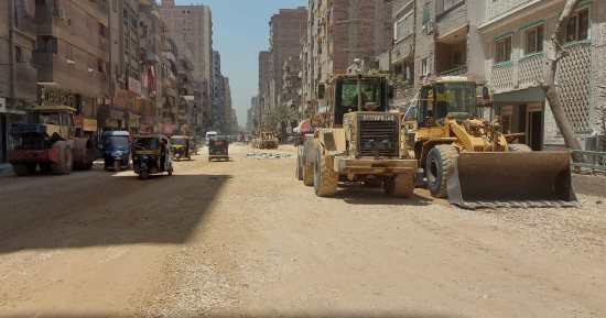 محافظة الجيزة تعلن بدء تطوير ورصف طريق ناهيا فى بولاق الدكرور