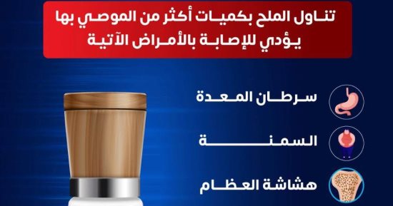 «الصحة» تحذر من الإفراط في تناول الملح: يرفع خطر الإصابة بأمراض مزمنة