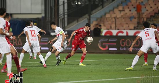 الشوط الأول.. الأهلى يتقدم على الزمالك بثنائية نظيفة فى قمة الكرة المصرية.. صور 