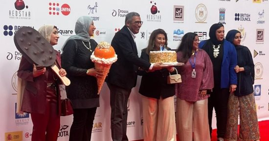 متدربو ورشة التروكاج على ريد كاربت ختام الإسكندرية للفيلم القصير