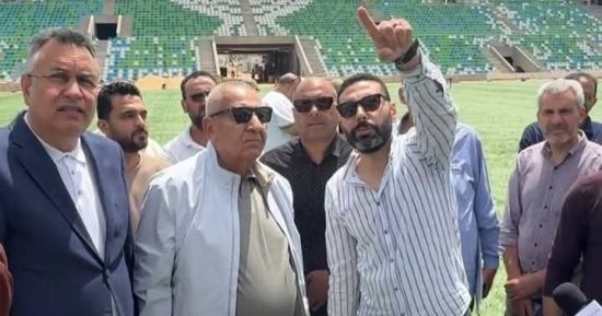 جولة تفقدية لمجلس إدارة النادي المصري فى مشروع الاستاد الجديد