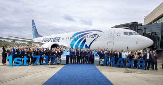 مصر للطيران تتسلّم أولى طائرات بوينج B737-8Max ىف إطار خطتها للتحديث