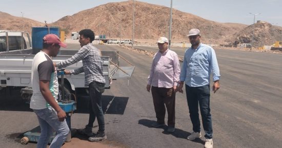 استلام أعمال مشروعات خطة الطرق بمدينة طابا للعام المالي 2025/2026