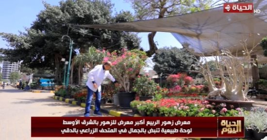 محمد شردي فى جولة خاصة بمعرض زهور الربيع بكاميرا الحياة اليوم