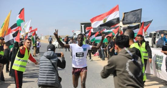 2000 متسابق فى ماراثون فلسطين الدولى برعاية اللجنة المصرية فى غزة