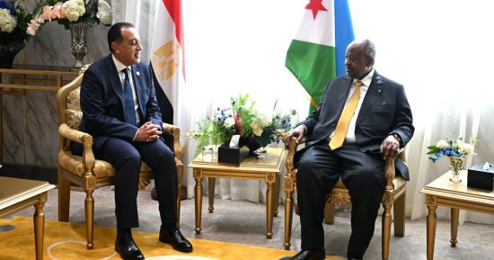 الرئيس الجيبوتى يستقبل رئيس الوزراء الدكتور مصطفى مدبولى