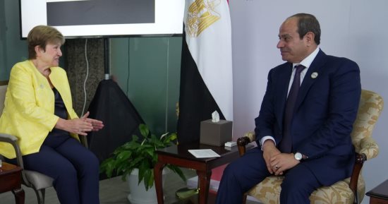 خلال لقائه المديرة التنفيذية لصندوق النقد الدولي.. الرئيس السيسى يؤكد أهمية اضطلاع مؤسسات التمويل الدولية بدور فاعل في تقديم الدعم اللازم للدول النامية.. ويؤكد التزام مصر بمواصلة استكمال الإصلاحات الاقتصادية
