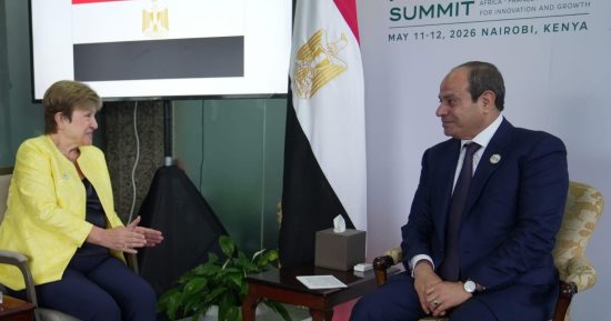تفاصيل لقاء الرئيس السيسي بمديرة صندوق النقد الدولى.. فيديو 