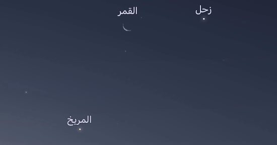 مثلث سماوى يزين فجر اليوم فى مشهد بديع يشاهد بالعين المجردة