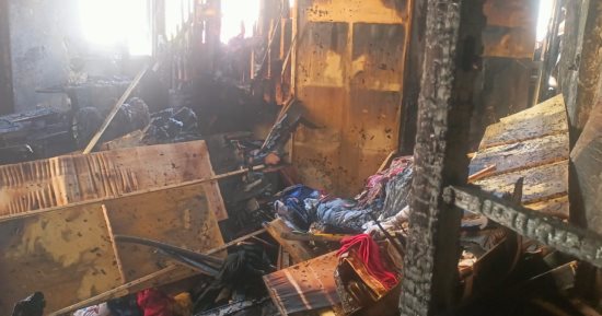 السيطرة على حريق داخل محل فى حلوان 