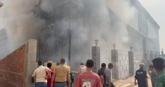 السيطرة على حريق داخل مول بمدينة بدر دون إصابات.. صور   