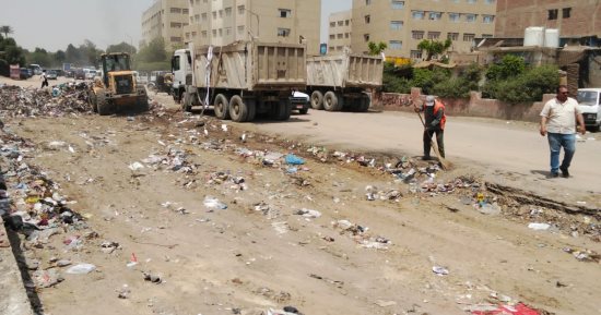 رفع 180 طن مخلفات خلال حملات مكثفة فى أبو النمرس.. صور