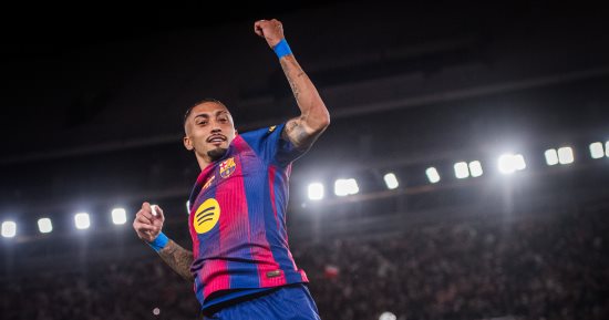 برشلونة ضد ريال بيتيس.. رافينيا يمنح البارسا التقدم في الشوط الأول