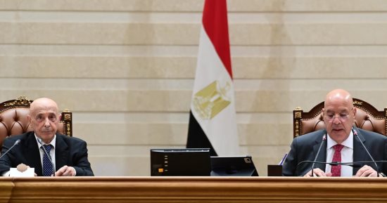 فى استقبال عقيلة صالح تحت قبة النواب.. المستشار هشام بدوي: مصر وليبيا تاريخ واحد وروابط مصير لا تنفصم.. تحركات الرئيس السيسي رسخت لسياسة واضحة وموقف ثابت لا يحيد.. ومصر ستظل حائطًا لصد ودرء أى تهديدات