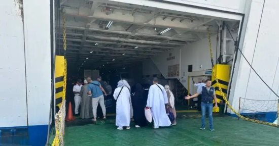 مغادرة 5666 حاجا من حجاج البر عبر ميناء نويبع حتى اليوم