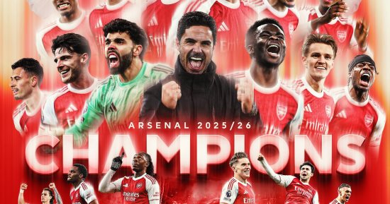 أرقام قياسية لأرسنال فى موسم التتويج بلقب الدورى الإنجليزى