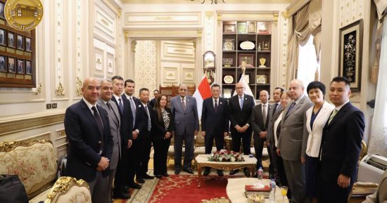 رئيس محكمة النقض يستقبل وفد قضائي من النيابة العامة الصينية