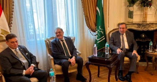 السيد البدوي وعصام شرف رئيس الوزراء الأسبق يصلان لحضور ندوة حزب الوفد