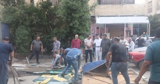 إزالة شوادر وعشش الفريزة خلال حملة مكبرة بحى العجوزة.. صور