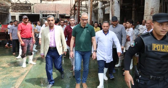 محافظ الجيزة يتفقد مجزرى المنيب والوراق قبل بدء استقبال الأضاحى.. صور