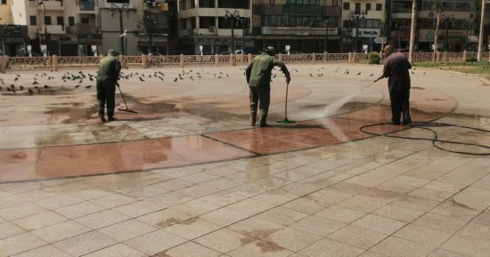 مدن وقرى محافظة الأقصر يطلقون حملات تجميل وتجهيز ساحات صلاة العيد.. صور