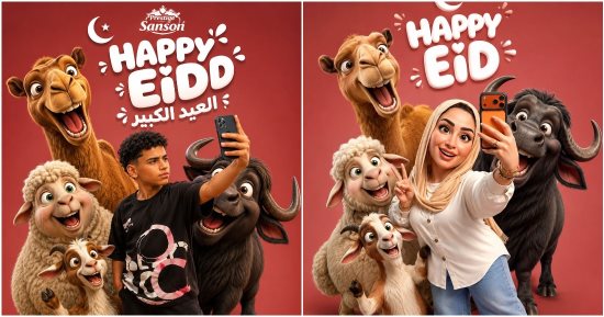 سيلفى مع خروف العيد بالكاريكاتير.. برومبت بسيط يحول صورتك لكارت معايدة