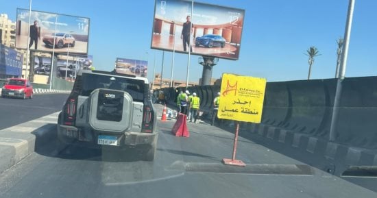 غلق جزئى لكوبرى أكتوبر فى الاتجاهين لإصلاح الفواصل.. صور 
